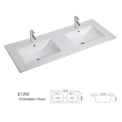 Ευρωπαϊκό τύπων γραφείου ορθογώνιο λεπτό Washbasin τοπ λεκανών ματαιοδοξίας λεκανών αντίθετο
