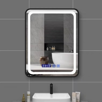 Τοίχος των ορθογώνιων Frameless συνήθειας λουτρών οδηγήσεων καθρεφτών έξυπνων αναδρομικά φωτισμένων