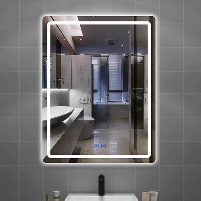 Τοίχος των ορθογώνιων Frameless συνήθειας λουτρών οδηγήσεων καθρεφτών έξυπνων αναδρομικά φωτισμένων